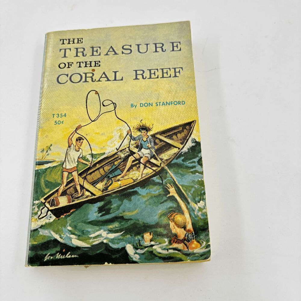1966 TREASURE‎ OF THE CORAL REEF Don Stanford 2st Printing Scholastic Scholastic